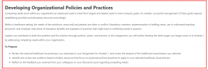 Developing Organizational Policies and Practices