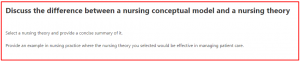 nursing conceptual model and a nursing theory