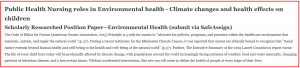 Nursing roles in Environmental health
