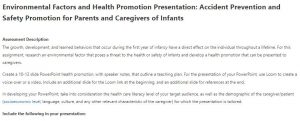 	Environmental Factors and Health Promotion Presentation: Accident Prevention and Safety Promotion for Parents and Caregivers of Infants