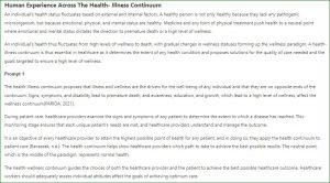 Human Experience Across the Health-Illness Continuum