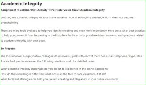 Collaborative Activity 1: Peer Interviews About Academic Integrity